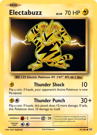 Electabuzz 41/108 Pokemon card