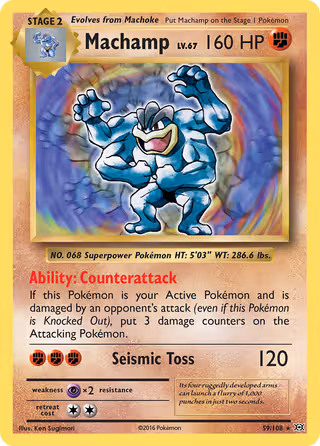 Machamp 59/108 Pokemon card