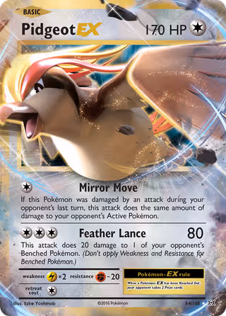 Pidgeot EX 64/108 Pokemon card