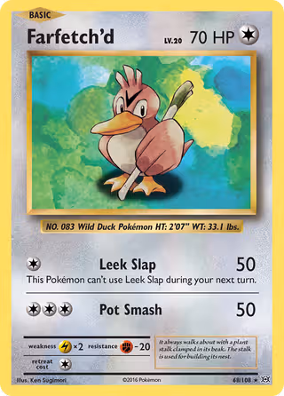Farfetch'd 68/108 Pokemon card