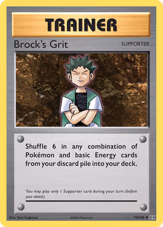Brock's Grit 74/108 Pokemon card