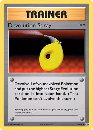 Devolution Spray 76/108 Pokemon card