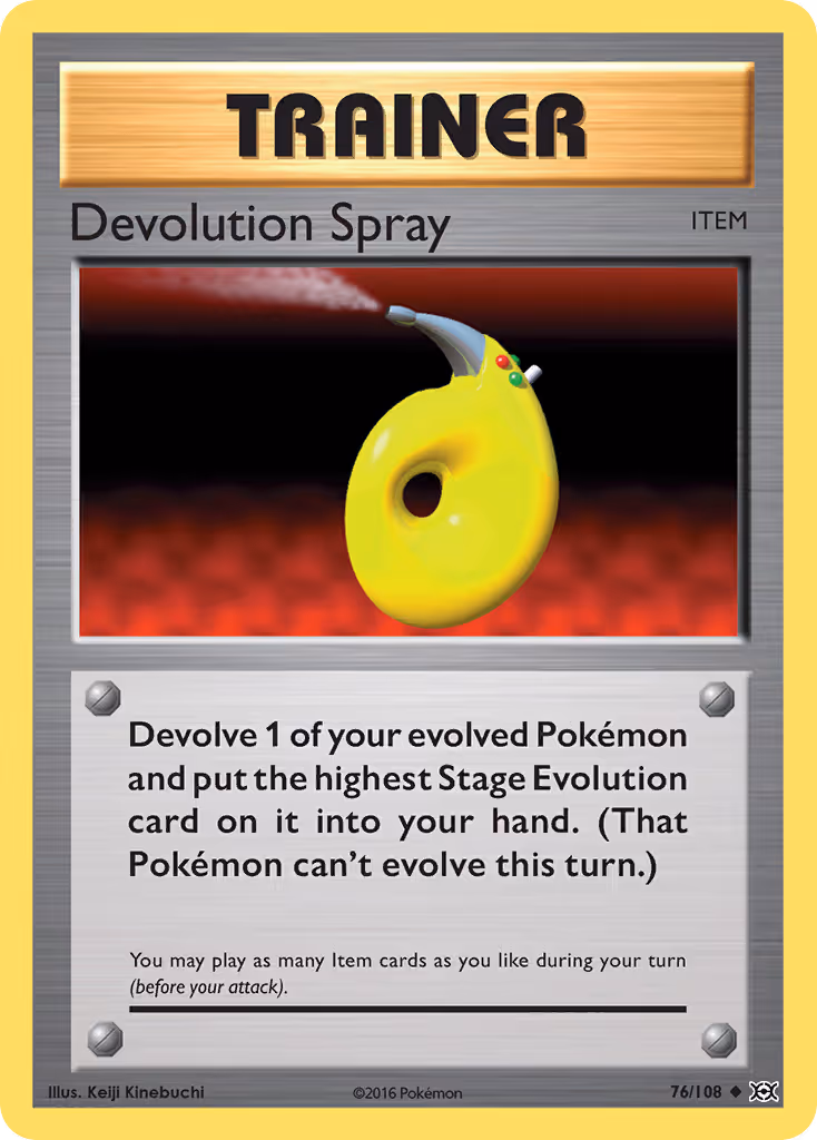 Devolution Spray 76/108 Pokemon card