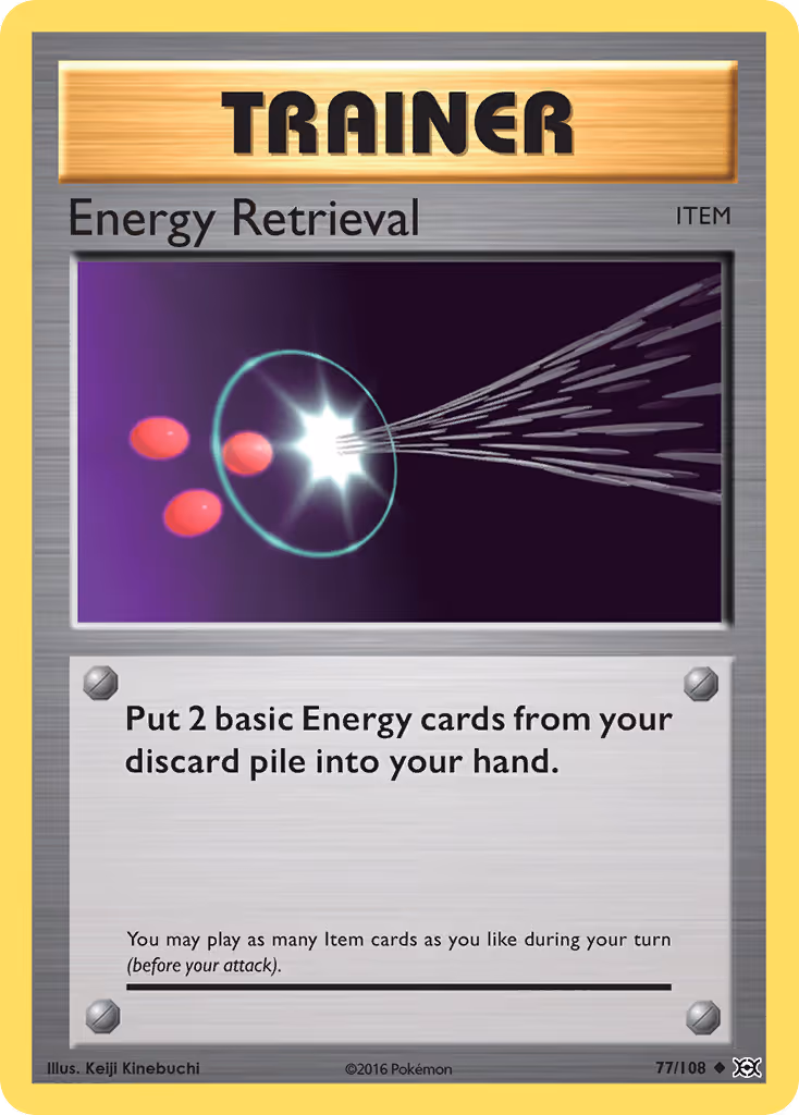 Energy Retrieval 77/108 Pokemon card