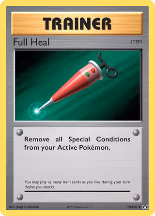 Full Heal 78/108 Pokemon card