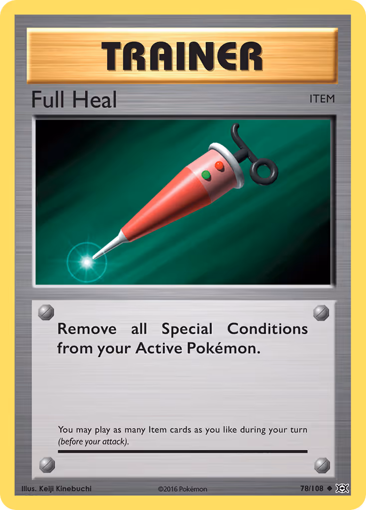 Full Heal 78/108 Pokemon card