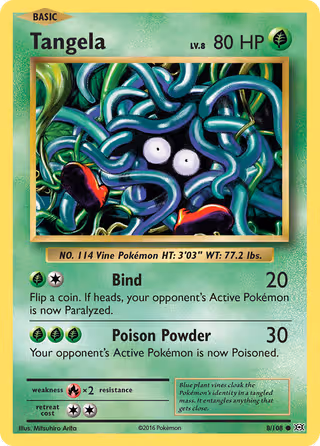 Tangela 8/108 Pokemon card