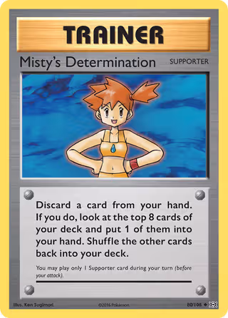Misty's Determination 80/108 Pokemon card