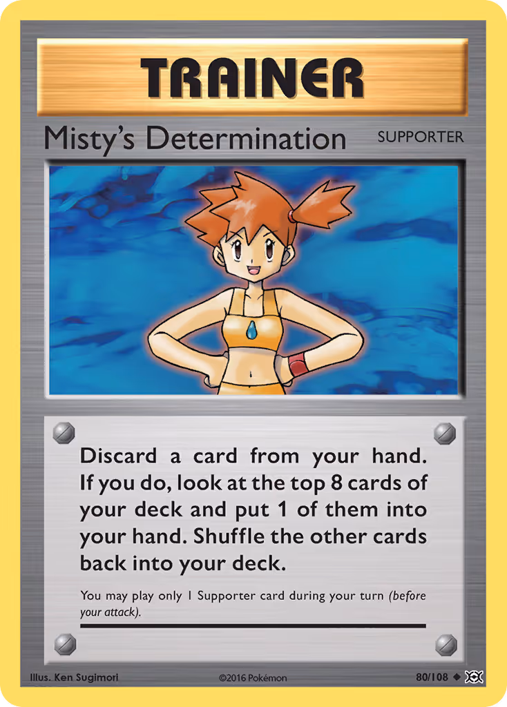 Misty's Determination 80/108 Pokemon card