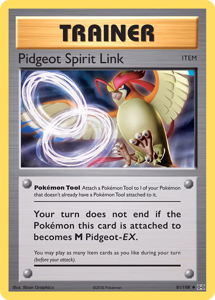Pidgeot Spirit Link 81/108 Pokemon card