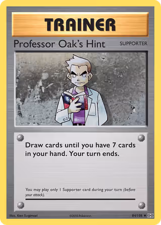 Professor Oak's Hint 84/108 Pokemon card