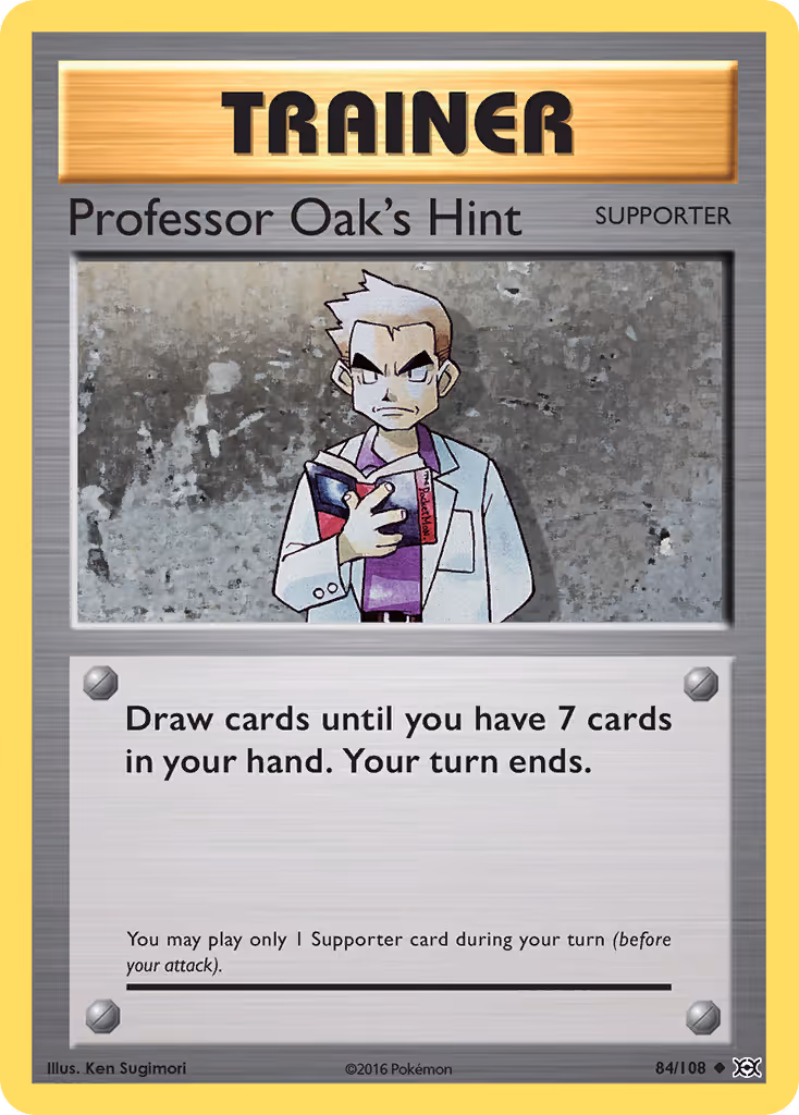 Professor Oak's Hint 84/108 Pokemon card