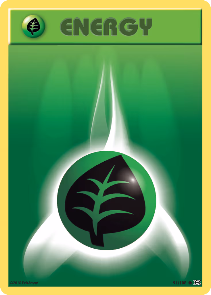 Grass Energy 91/108 Pokemon card