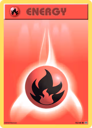 Fire Energy 92/108 Pokemon card
