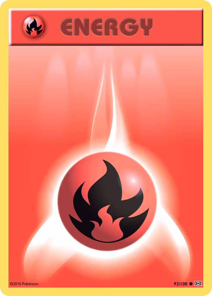 Fire Energy 92/108 Pokemon card