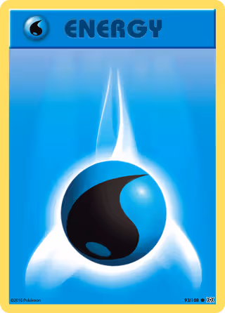 Water Energy 93/108 Pokemon card