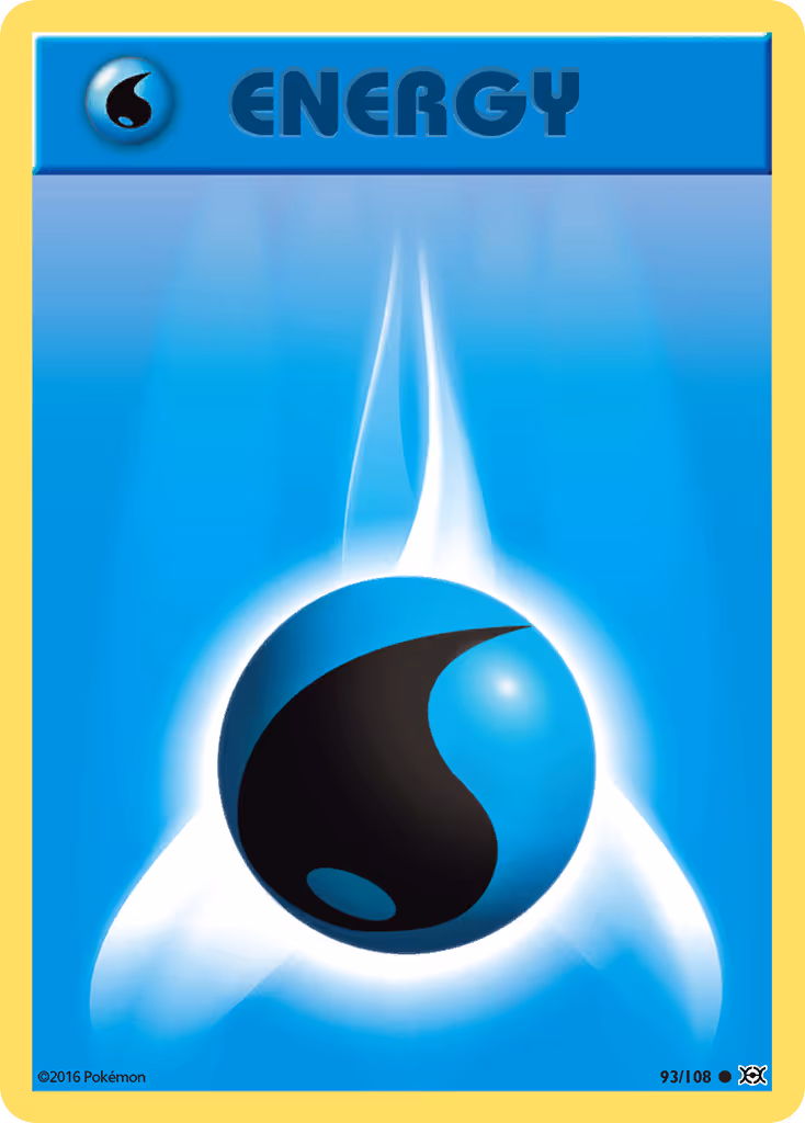 Water Energy 93/108 Pokemon card