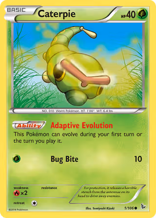 Caterpie 1/106 Pokemon card