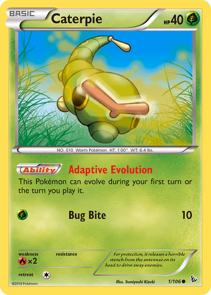 Caterpie 1/106 Pokemon card