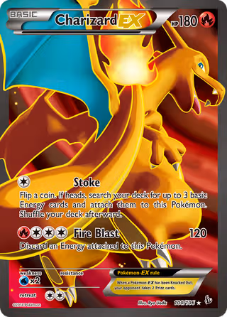 Charizard EX 100/106 Pokemon card
