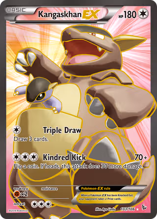 Kangaskhan EX 103/106 Pokemon card