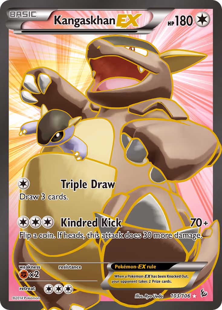 Kangaskhan EX 103/106 Pokemon card