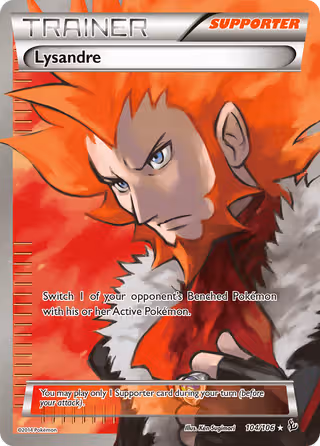 Lysandre 104/106 Pokemon card