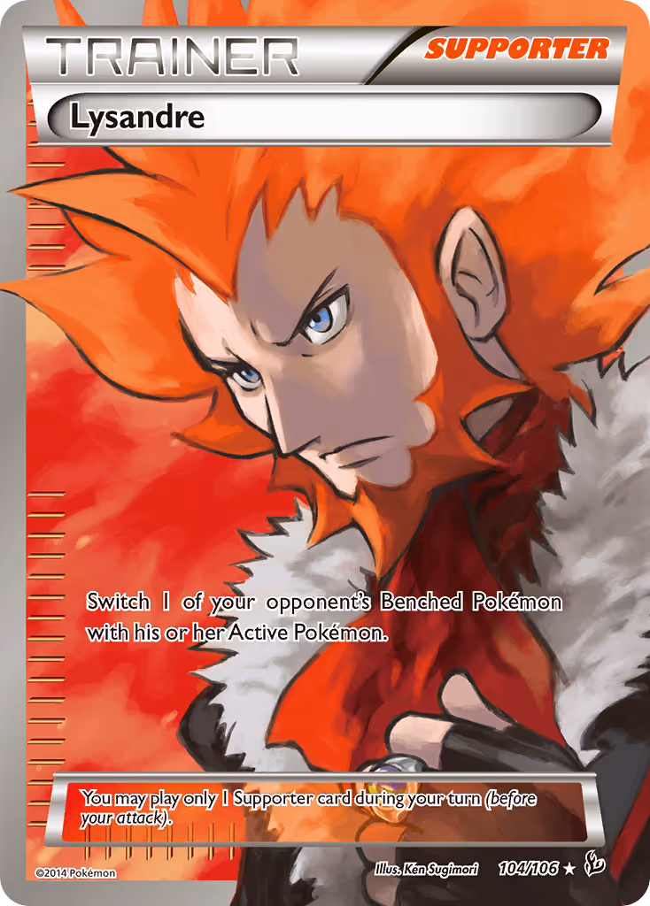 Lysandre 104/106 Pokemon card