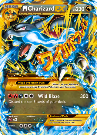 M Charizard EX 108/106 Pokemon card