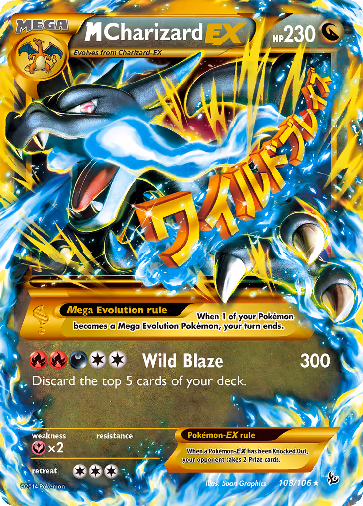 M Charizard EX 108/106 Pokemon card