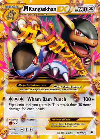 M Kangaskhan EX 109/106 Pokemon card