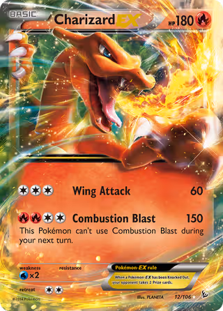 Charizard EX 12/106 Pokemon card