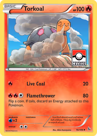 Torkoal 16/106 Pokemon card