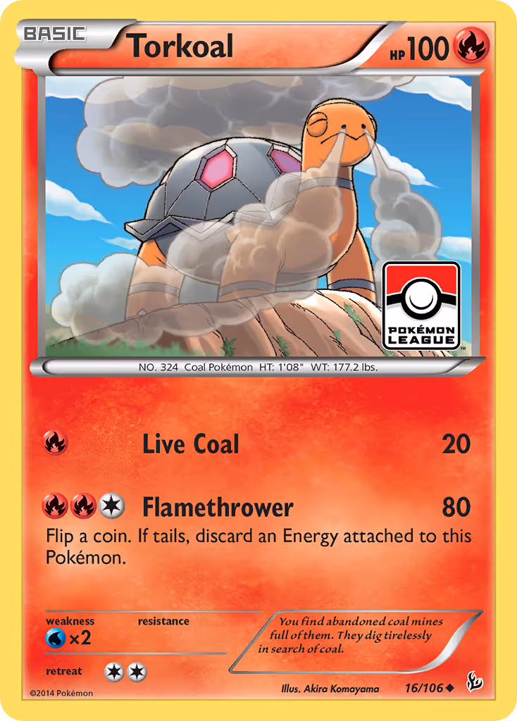 Torkoal 16/106 Pokemon card