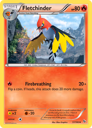 Fletchinder 17/106 Pokemon card