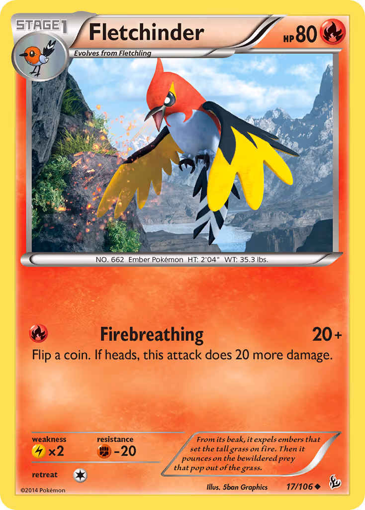 Fletchinder 17/106 Pokemon card