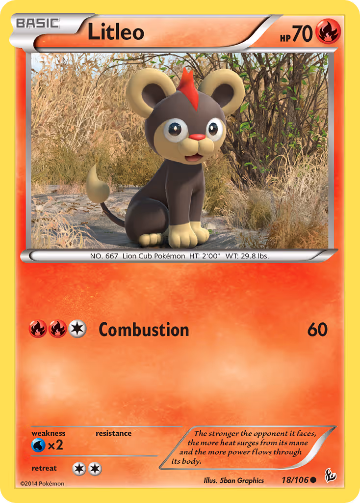 Litleo 18/106 Pokemon card