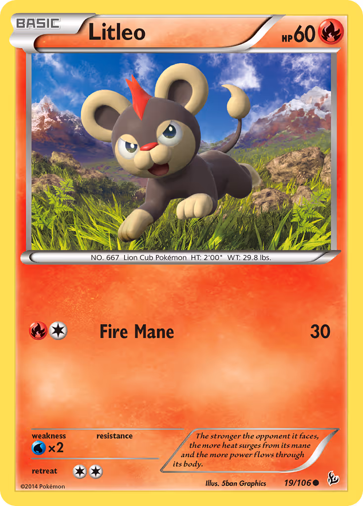 Litleo 19/106 Pokemon card