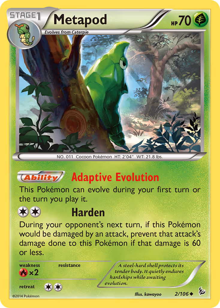 Metapod 2/106 Pokemon card