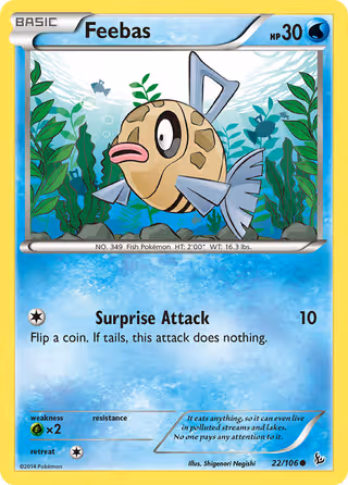 Feebas 22/106 Pokemon card