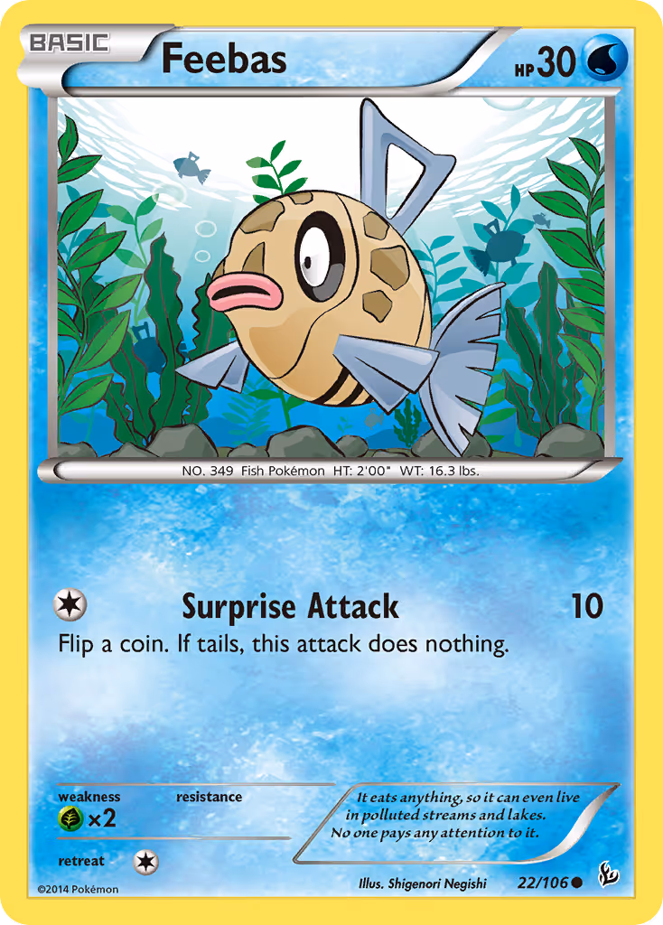Feebas 22/106 Pokemon card