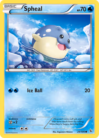 Spheal 24/106 Pokemon card