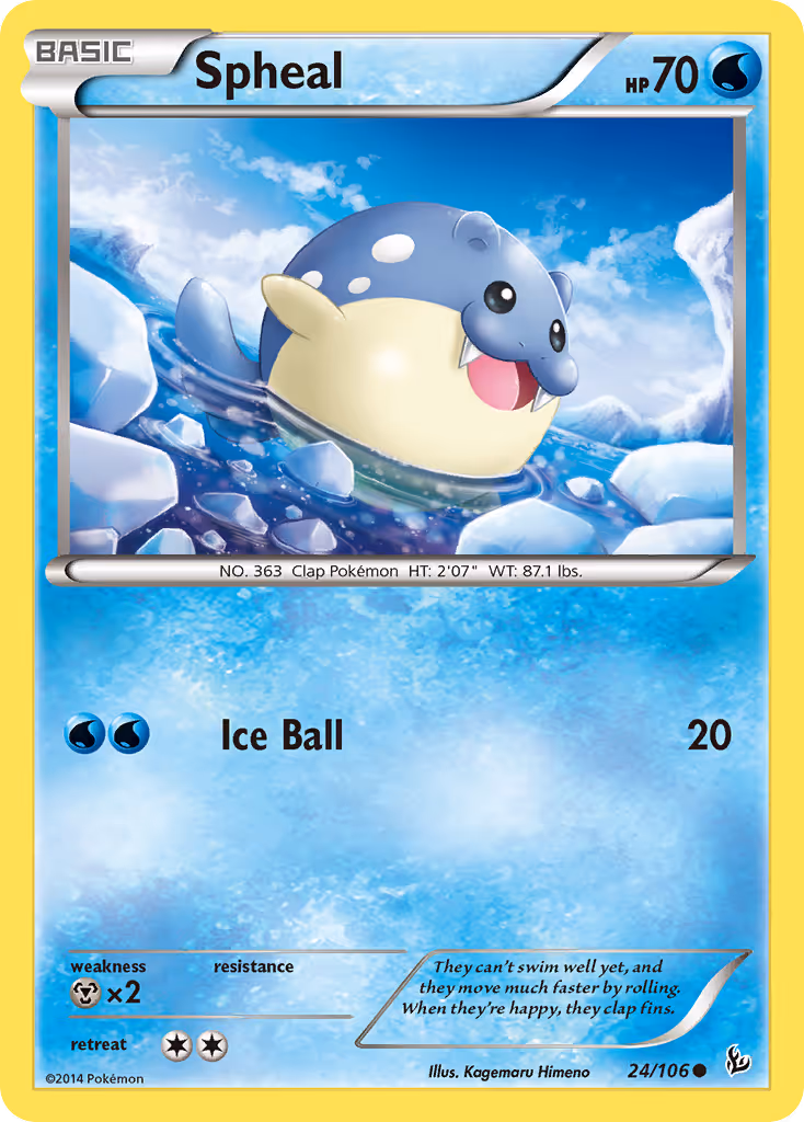 Spheal 24/106 Pokemon card