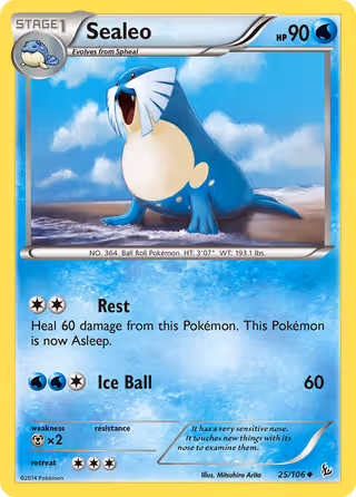 Sealeo 25/106 Pokemon card