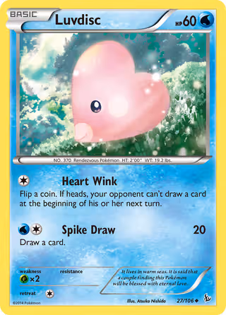 Luvdisc 27/106 Pokemon card