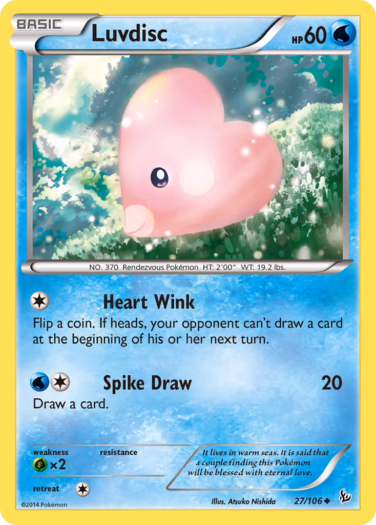 Luvdisc 27/106 Pokemon card
