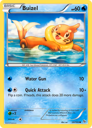 Buizel 28/106 Pokemon card