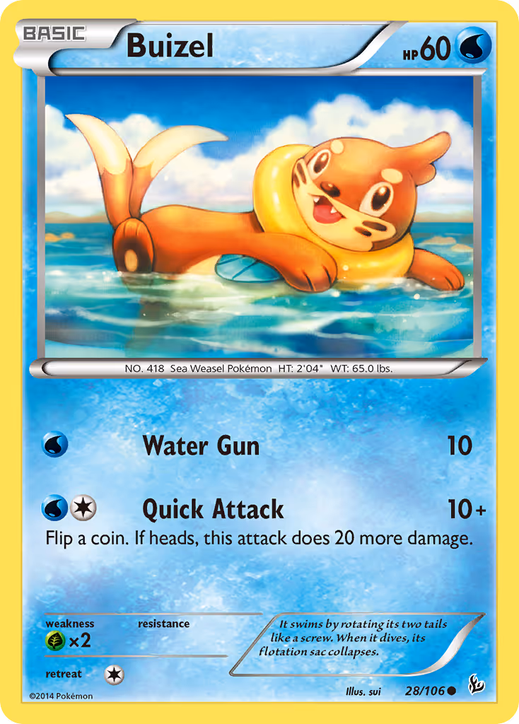 Buizel 28/106 Pokemon card