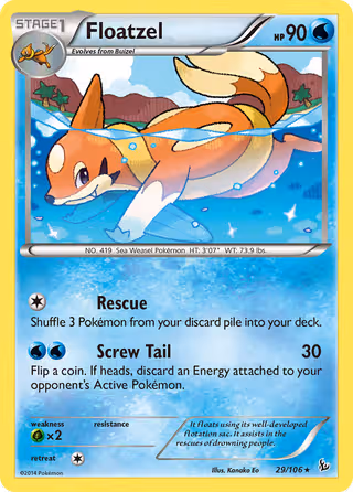 Floatzel 29/106 Pokemon card