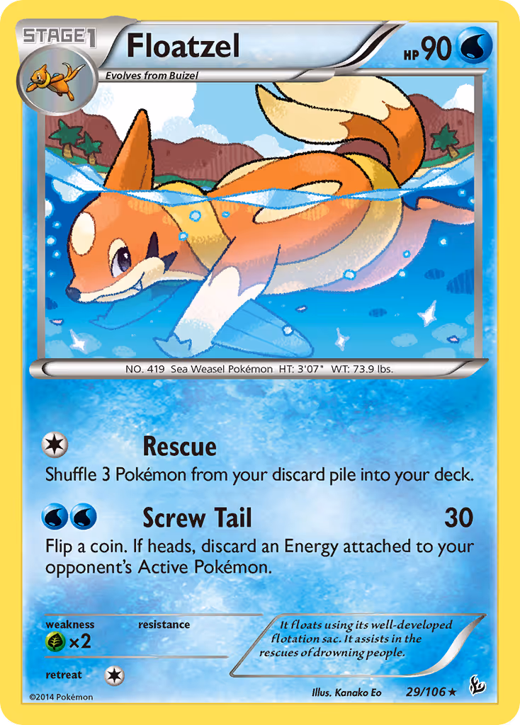 Floatzel 29/106 Pokemon card